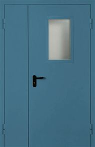 Синяя противопожарная дверь ДМП-ПС5