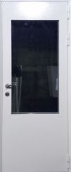 Однопольная техническая дверь со стеклопакетом 04
