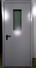 Фото однопольных дверей со стеклопакетом-3