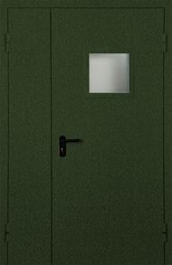 Зеленая противопожарная дверь ДМП-ПС4