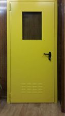 Фото однопольных дверей со стеклопакетом-4